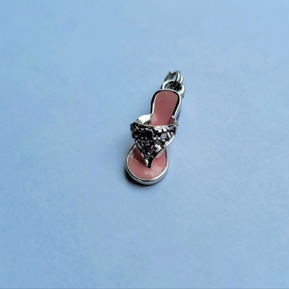 Little pink and purple sandal pendant - Picture 1 of 3